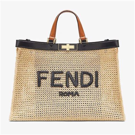 fendi bag raffia|handbags with raffia bag.